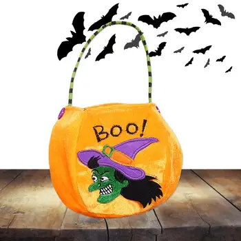 Сумка для угощений на Хэллоуин Большая корзина для подарков для детей Держатель ведер с ручкой для сумок для угощений на Хэллоуин