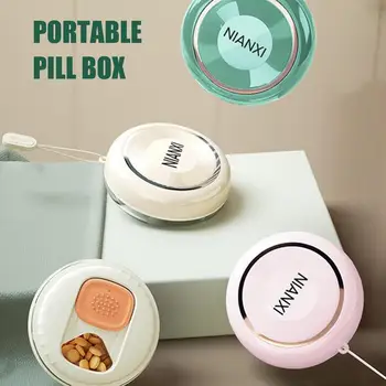 Портативный органайзер для таблеток для путешествий, Универсальный Карманный ящик для хранения таблеток, футляр для таблеток, контейнер для путешествий, спорта, кемпинга, пеших прогулок.