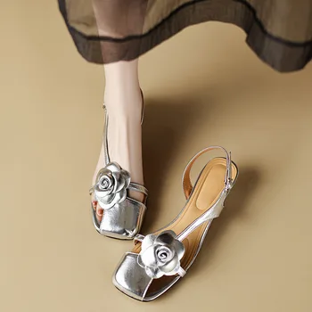 Низкие сандалии, женские кожаные шлепанцы на низком каблуке, тканевые босоножки на каблуке в римском стиле, резиновые шлепанцы на низком каблуке, женские кожаные шлепанцы на низком каблуке в Римском стиле