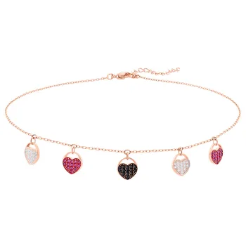 SWA RO 2019 Оригинальное Новое Имбирное ожерелье на шею 1:1, блестящий кристалл, романтическая креативная форма сердца, женские роскошные украшения, Бесплатная доставка