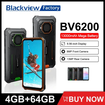Blackview BV6200 13000mAh Двойная камера заднего вида 4G Celular 6,56 
