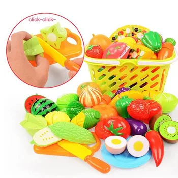 Игрушки для ролевых игр на детской кухне, набор для нарезки фруктов и овощей, игра 