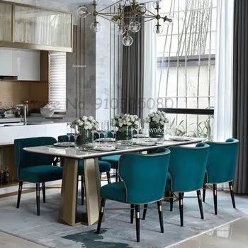современные обеденные стулья для кухонной мебели, бытовой обеденный стул для маленькой квартиры, легкий обеденный стул с роскошной спинкой