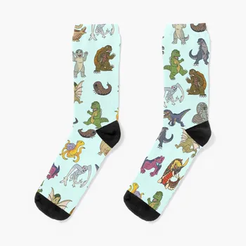 Детские носки Kaiju, Рождественские забавные носки для женщин, компрессионные носки для мужчин