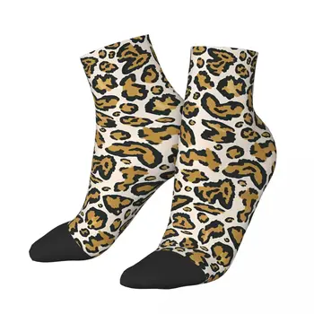 Носки с леопардовым рисунком, спортивные носки с 3D принтом для мальчиков и девочек до середины икры