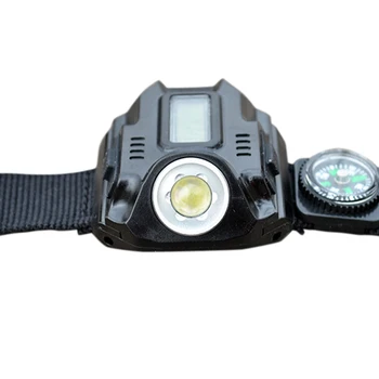 Светодиодный наручный фонарик, USB-перезаряжаемая водонепроницаемая лампа для кемпинга на открытом воздухе