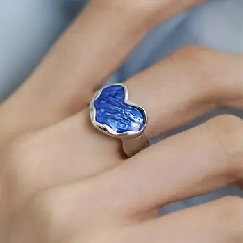 Регулируемый Модный дизайн Ниши, кольцо на палец, сердце, Медное Красочное кольцо, кольцо для девочек Y2k, кольцо с каплей масла, Женское Открывающее кольцо