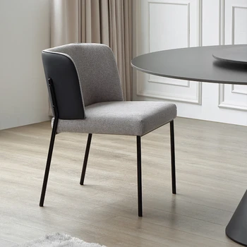 Железный обеденный стул Nordic, Льняные Офисные Кухонные стулья для столовой, Дизайнерская мебель для дома Sedie Da Pranzo A2