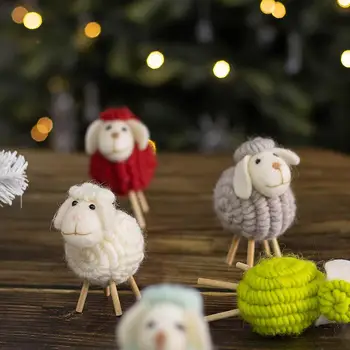 Декоративные украшения для рождественской домашней столешницы из 1Шт, Креативные подарки из войлока в форме милой овечки в стиле Ins, Креативные подарки