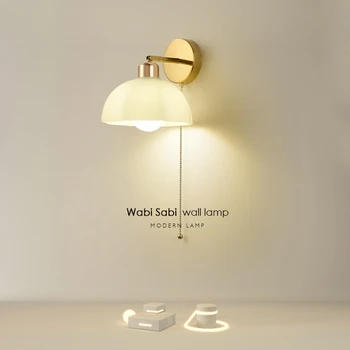 Настенный светильник Nordic Light Роскошный Креативный с выключателем на шнуре в изголовье кровати, Лампа для спальни, Простой Современный Теплый Настенный светильник для кабинета