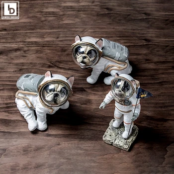 Креативная Авиационная Космическая собака, кошка, фигурка астронавта, Статуя, скульптура, украшения для гостиной, офиса, украшения для домашнего декора