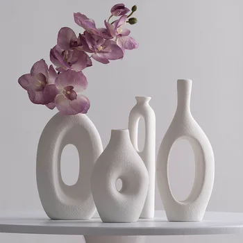 Белое креативное украшение ваза для сухих цветов стол для гостиной шкаф для ТЕЛЕВИЗОРА цветочная композиция украшение цветочный набор