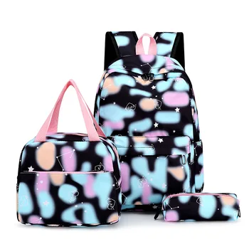 3 шт. /компл. детский школьный рюкзак для девочек-подростков, простые женские рюкзаки с градиентным принтом, школьные сумки для учеников средней школы, сумки для книг