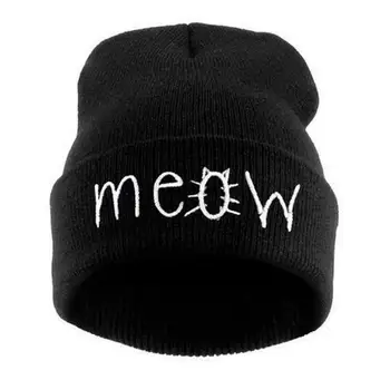 Женская шапка MEOW И мужская вязаная кепка Snapback в стиле хип-хоп, зимние и бейсбольные кепки, клатчи для мужчин, козырек, Еловый футбол