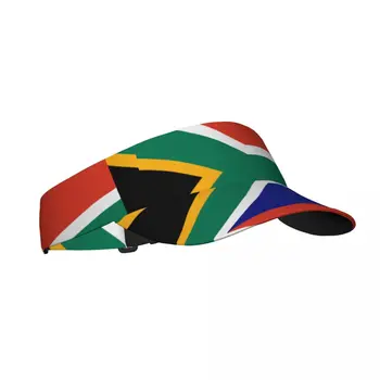 Летняя Солнцезащитная Шляпа Регулируемый Козырек С Защитой От Ультрафиолета Сверху Пустой Спортивный Солнцезащитный Колпачок С Флагом Южной Африки
