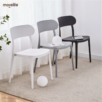Современный минималистичный обеденный стул с деревянной ножкой, Пластиковое Роскошное мягкое кресло, Эргономичный стул для туалета, мебель для ресторана, кафе