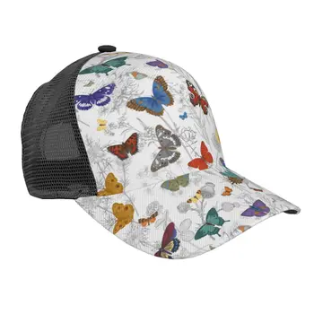 Бейсбольная кепка с 3D принтом бабочки и изогнутыми полями, повседневная солнцезащитная кепка для мужчин и женщин