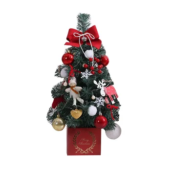 Рождественский елочный орнамент на столе, нетоксичная настольная Рождественская елка для украшения гостиной, спальни