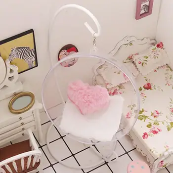 Модный Миниатюрный стул-качалка Способность воображения Кукольный домик-качалка Яркий Миниатюрный аксессуар-качалка Без деформации