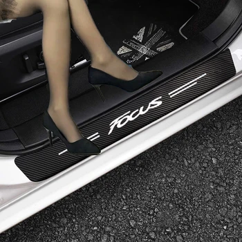 4шт Автомобильная Наклейка Из Углеродного Волокна Автомобильные Накладки На Пороги Ford Focus 4 3 2 5 MK4 MK3 MK2 MK5 ST Аксессуары 2012 2021 2022 2023