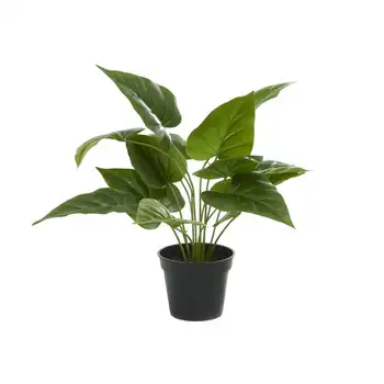 Искусственное растение-душица в реалистичном черном пластиковом горшке