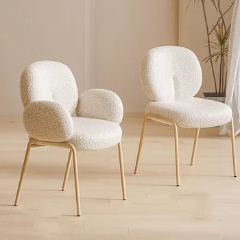 Свадебные Белые Современные обеденные стулья с золотыми металлическими ножками, Мягкое комфортное обеденное кресло для ожидания банкета, домашняя мебель Sillas De Comedor