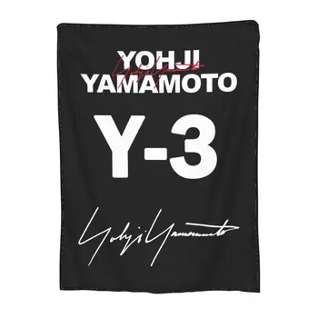 Yohji Yamamoto Y3 Товарное Одеяло Из Кораллового Флиса Плюшевое Всесезонное Покрывало для Дивана Уютное Супер Теплое Одеяло для Путешествий
