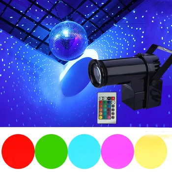 10 Вт RGB Диско-шар, Точечный светильник с дистанционным управлением, Зеркальный шар, Прожектор, Зеркальный шар, Прожектор для сцены.