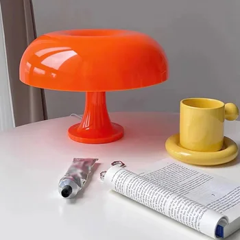 Итальянская дизайнерская светодиодная настольная лампа в виде гриба для прикроватной тумбочки в спальне отеля, украшения гостиной, Современные минималистичные Настольные лампы