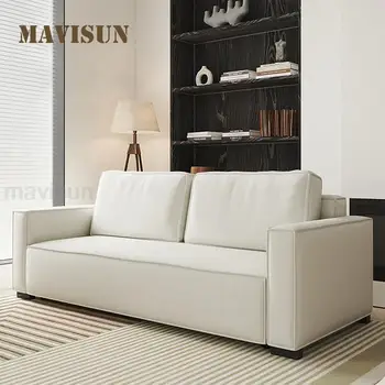Многофункциональный диван Mavisun с каркасом из белого массива дерева, раскладывающийся для гостиной, Лаконичная идея, умный диван-кровать из губки высокой плотности