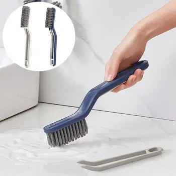 Отличная щетка для чистки ванной комнаты, простая в использовании щетка для пыли 2 в 1, многоцелевая щетка для чистки оконных пазов с зажимом