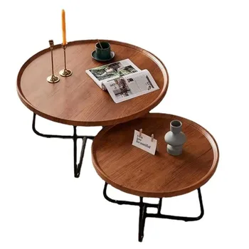 Журнальные столики в скандинавском стиле Круглые Столики Дизайнерский Многофункциональный стол для гостиной Современная мебель для спальни Портативная Складная