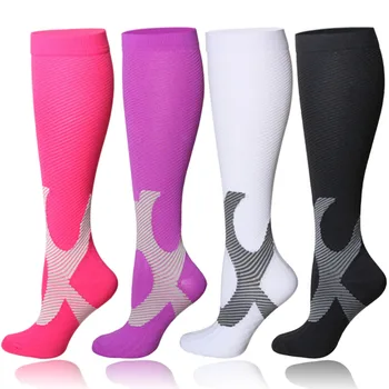 Нейлоновые шелковые носки для леггинсов для бега, компрессионные носки для взрослых, Корейское издание Network, красные носки для медсестры