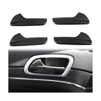 4шт Отделка внутренней дверной ручки автомобиля из углеродного волокна, накладка на ручку панели захвата для Dodge Durango 2011-2022