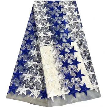 Новая водорастворимая полная кружевная вышивка star net ткань для вышивания, африканское модное вечернее платье cheongsam высокого класса