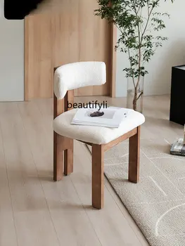 Обеденный стул, простые современные стулья Fraxinus, губчатая подушка с высоким отскоком, ретро кресло для отдыха