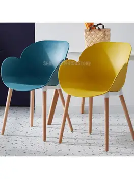 Скандинавский современный простой бытовой стул со спинкой бытовой обеденный стул спальня общий стол комод стул INS wind