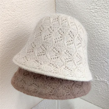 202308-май-js ins шикарная осенне-зимняя теплая шапка для вязания крючком с двусторонним использованием, женская шапка-ведро, женская рыболовная шапка для отдыха
