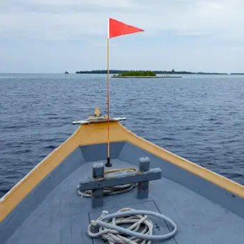 4-футовый флаг безопасности для каяка Randder Складной с креплением Базовые Аксессуары Крепление для флага для каяка из алюминиевого сплава для лодки Яхты Каноэ