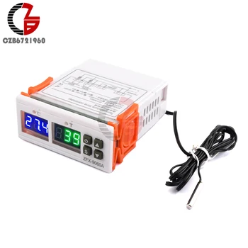 Цифровой регулятор температуры ZFX-9060A Контроль времени нагрева и охлаждения 3 В 1 Термостате 10A AC 110V-220V DC 12V 24V -50 ~ 120 ℃
