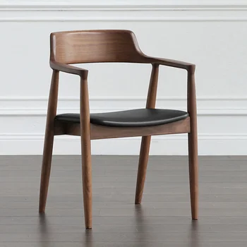 Минималистичные стулья с высокой спинкой Nordic Lounge Макияж Современный Кожаный стул для взрослых с подлокотниками Дизайн Офисная мебель для дома Sillasn