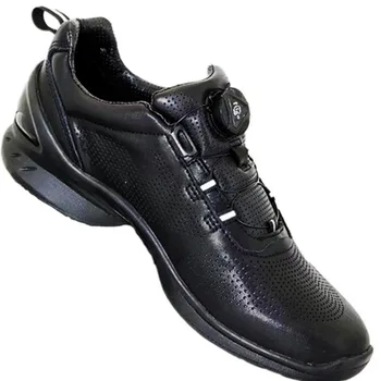 Осенние кроссовки Мужские Черные из натуральной кожи для бега Спортивная обувь Мужские Кроссовки для бега с быстрой шнуровкой Мужская Дизайнерская обувь для ходьбы Мужская