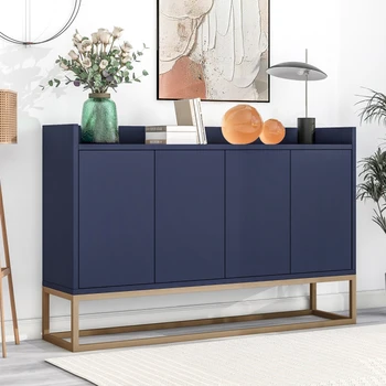 Темно-синий современный буфет, элегантный буфет с большим местом для хранения в столовой, прихожая для мебели для столовой в помещении