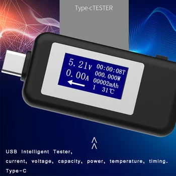 ЖК-дисплей, зарядное устройство Micro USB, Емкость аккумулятора, Напряжение, ток, тестер, детектор
