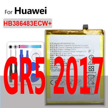 Аккумуляторная Батарея HB386483ECW + 3340 мАч Для Huawei Maimang 5 Honor 6X G9 Plus GR5 2017 MLA-AL00/AL10 Аккумуляторная Батарея Высокой Емкости