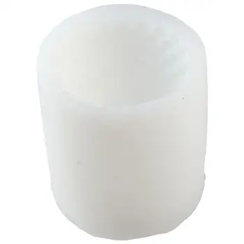 1шт Цилиндр Пузырьковая форма для цилиндра 3D Пузырьковая белая силиконовая форма 3.35x2.95 дюймов 85x75 мм Литье из смолы Форма для свечей Домашний декор
