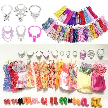 35 шт., мини-кукольное платье, Ювелирные изделия, Ожерелья, Корона, Аксессуары для кукол принцессы Барби, Праздничная одежда, Модные Детские игрушки 11.5