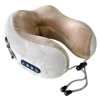 Электрическая мини-подушка для массажа шеи шиацу, вибрирующая подушка для обогрева автомобиля и дома, U-образная массажная подушка