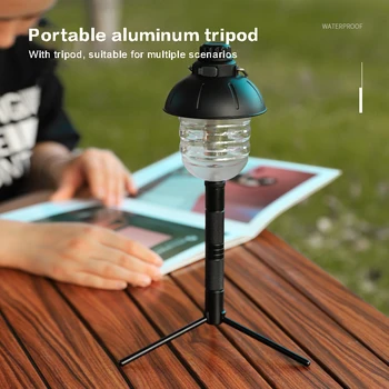 Светодиодный уличный портативный фонарь, перезаряжаемый через USB походный фонарь, 2 режима освещения, фонарь для палатки, освещение для пеших прогулок, альпинизма, кемпинга