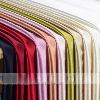 Утолщенная микроэластичная атласная ткань на метр для пошива костюмов Hanfu, высококачественная ткань из искусственного шелка, синяя, красная, зеленая